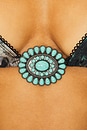 view 5 of 5 Triangle Bikini Top With Picot Trim in Multi