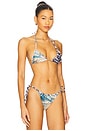 view 2 of 4 Triangle Bikini Top With Wrapped Beads in Multi