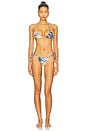 view 4 of 4 Triangle Bikini Top With Wrapped Beads in Multi
