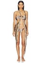 view 1 of 4 Bikini Top With Scarf Overlay in Multi