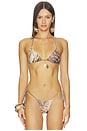 view 1 of 6 Triangle Bikini Top With Real Feather Trims in Multi