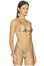 view 2 of 6 Triangle Bikini Top With Real Feather Trims in Multi