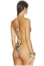 view 3 of 6 Triangle Bikini Top With Real Feather Trims in Multi