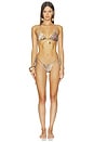 view 4 of 6 Triangle Bikini Top With Real Feather Trims in Multi
