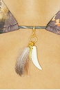 view 6 of 6 Triangle Bikini Top With Real Feather Trims in Multi