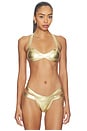 view 1 of 4 TOP BIKINI IDOL METALLIC BANDAGE in Gold