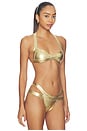view 2 of 4 TOP BIKINI IDOL METALLIC BANDAGE in Gold