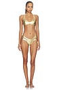 view 4 of 4 TOP BIKINI IDOL METALLIC BANDAGE in Gold