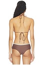 view 3 of 5 TOP BIKINI MILITARY LAPEL TRIANGLE in Brown