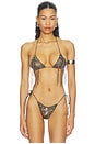 view 1 of 5 TOP BEADED BIKINI WITH FRINGING in Silver