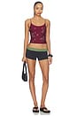 view 4 of 5 Tankini With Jewel Stones in Bordeaux