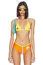 view 1 of 5 Tutti Triangle Bikini Top in Yellow Multi