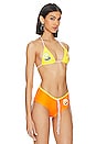 view 2 of 5 Tutti Triangle Bikini Top in Yellow Multi