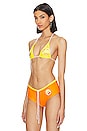 view 3 of 5 Tutti Triangle Bikini Top in Yellow Multi