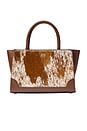view 2 of 6 Juliette Winged Cow Print Crossbody in Brown