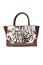 view 3 of 6 Juliette Winged Cow Print Crossbody in Brown