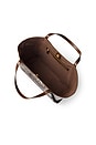 view 4 of 6 Juliette Open Winged Cow Print Tote in Brown