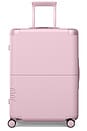 view 1 of 6 Checked Luggage in Blush Pink