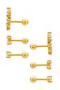 view 2 of 2 KIT DE BRINCOS STUDS I AURA in Gold