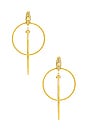 view 1 of 3 Saturn Earrings in Gold