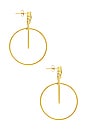 view 3 of 3 Saturn Earrings in Gold