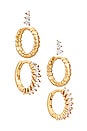 view 1 of 9 Apollo Earring Set in Gold