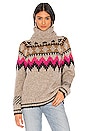 view 1 of 4 Fair Isle Turtleneck Sweater in Hint Of Pink