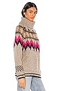 view 2 of 4 Fair Isle Turtleneck Sweater in Hint Of Pink