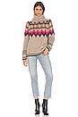 view 4 of 4 Fair Isle Turtleneck Sweater in Hint Of Pink