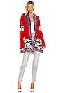 view 1 of 4 Cheyenne Wrap Cardigan in Red Combo