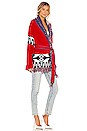 view 3 of 4 Cheyenne Wrap Cardigan in Red Combo