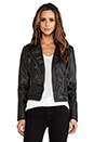 view 1 of 7 Nyla Rae Vegan Leather Jacket in Caviar