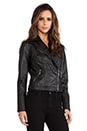 view 3 of 7 Nyla Rae Vegan Leather Jacket in Caviar