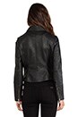 view 4 of 7 Nyla Rae Vegan Leather Jacket in Caviar