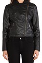 view 6 of 7 Nyla Rae Vegan Leather Jacket in Caviar