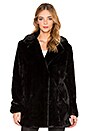 view 2 of 4 Faux Fur Coat in Caviar
