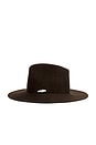 view 4 of 4 Kiko Fedora Hat in Dark Olive