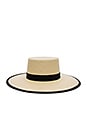 view 3 of 3 Willow Boater Hat in Natural