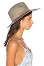 view 2 of 4 Angelica Wide Brimmed Panama Hat in Silver Sage
