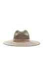 view 4 of 4 Angelica Wide Brimmed Panama Hat in Silver Sage