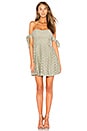 view 1 of 3 Off The Shoulder Sleeve Tie Lace Dress in Olive