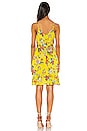 view 3 of 3 Ruffled Midi Wrap Dress in Yellow Floral