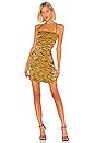 view 2 of 4 Backless Cowl Neck Mini Dress in Ginger Tiger