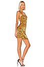 view 3 of 4 Backless Cowl Neck Mini Dress in Ginger Tiger