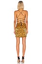view 4 of 4 Backless Cowl Neck Mini Dress in Ginger Tiger