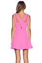 view 3 of 4 Fit and Flare Dress in Fuchsia Pink