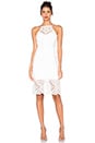 view 1 of 4 Sleeveless Square Neck Lace Dress in White