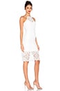 view 2 of 4 Sleeveless Square Neck Lace Dress in White