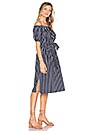 view 2 of 3 Stripe Off The Shoulder Dress in Navy Multi