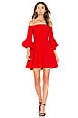 view 1 of 3 Bell Sleeve Off The Shoulder Dress in Red